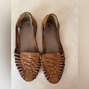 Brown Leather Huaraches by Nisolo